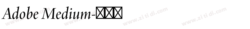 Adobe Medium字体转换